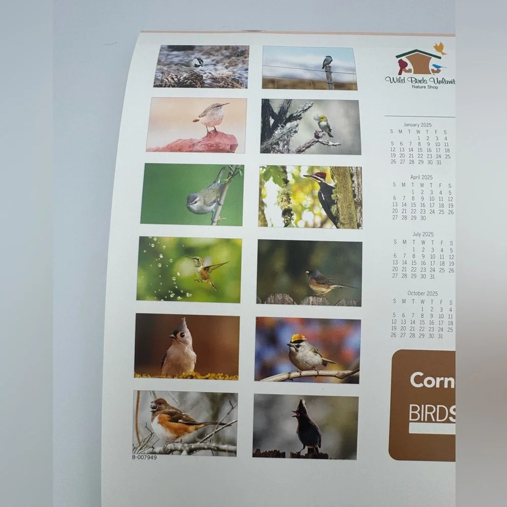 Wild Birds Unlimited‎ 2025 Bird Photography Wall Calendar Cornell BirdSpotter
